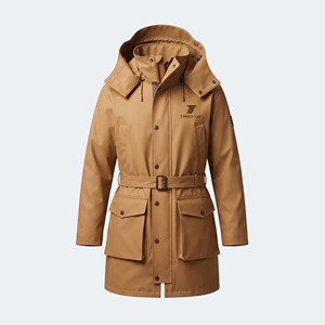 Chaqueta de Lluvia para Hombre con Capucha y Cierre de Cremallera, a la Moda, Transpirable, Teñida en Color Liso, Impermeable, para Invierno - Product Image 4