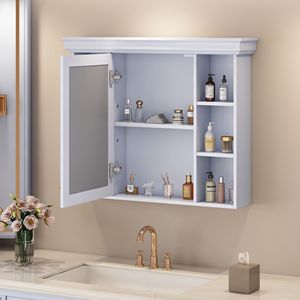 Moderno Armadietto da Bagno a Parete 35 X 28 con Anta a Specchio, Mobiletto Portamedicinali Contemporaneo - Product Image 2