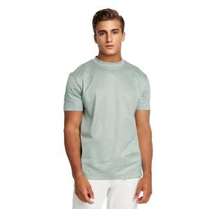 T-shirt décontracté pour homme 100 % coton, coupe ample, col rond, logo frontal, anti-UV, séchage rapide, respirant, manches courtes, vente en gros - Product Image 3