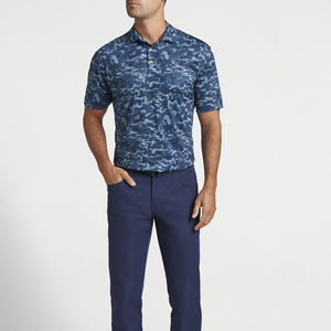 T-shirt personnalisé confortable en coton et élasthanne pour le golf, le tennis, l'équitation, sans couture, à manches courtes, pour homme, séchage rapide, imprimé avec logo personnalisé - Product Image 4