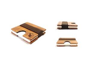 Tarjetero de Madera Hecho a Mano |   Soporte para Tarjetas de Madera Maciza Ecológico |   Organizador de Escritorio - Product Image 6