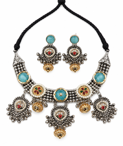 Trade Assurance Alloy Two Tone Silver Gold <b>Crystal</b> Rhinestone Work Heavy Ghungroo Latkan Women's Bohemia Engagement Anniversary - Product Image 1