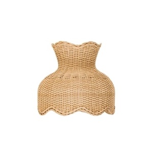 Sustainable Wicker <b>Rattan</b> Lampshade Wavy Edge Natural Color Handwoven <b>Pendant</b> <b>Light</b> Wholesale For Hotel Resort And Project Use - Product Image 5