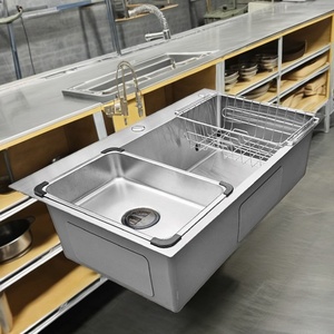 อ่างล้างจานครัวสแตนเลสคุณภาพสูงแบบชามเดียว รุ่น SB 7048 ผลิตด้วยมือจากเวียดนาม คุณภาพเยี่ยม แบบรูเดียว พื้นผิวขัดเงา - Product Image 2