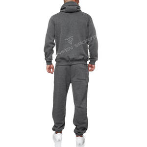 Ensemble de survêtement sportif pour homme avec logo personnalisé, en molleton, pour l'hiver, 100% coton respirant - Product Image 5