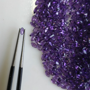 Ametyste naturelle africaine 4x2MM taille marquise, qualité supérieure, violet foncé, pierre précieuse en vrac pour la fabrication de bijoux - Product Image 4