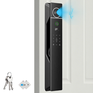 Kunci pintu Digital cerdas, dengan interkom Video Tuya, buka kunci otomatis, kunci pintar untuk rumah Villa apartemen, keamanan - Product Image 1