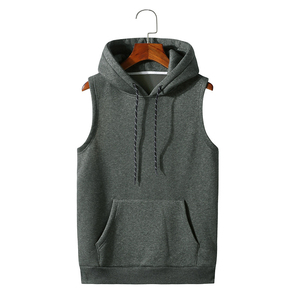 Sweat-shirt à capuche en maille perlée pour homme - Tissu en polyester/coton, coupe classique, imperméable et coupe-vent, idéal pour la salle de sport en été - Product Image 5