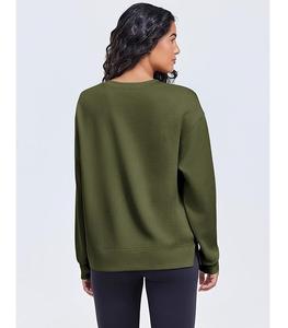 Sudadera de Algodón para Mujer, de Lujo, Manga Larga, Cuello Redondo, Hombros Caídos, Color Sólido, Cómoda, Talla Grande, del Mejor Precio, de Bangladesh - Product Image 2