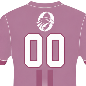 Camiseta de Rugby Rosa Malva y Blanca de Manga Corta, Transpirable, con Cuello Redondo y Número Impreso, Uniforme Deportivo para Entrenamiento y Equipo de Adultos - Product Image 4
