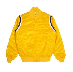 Chaqueta Universitaria Bordada en Satén Personalizada, Chaqueta de Béisbol Varsity de Seda, Chaqueta Bomber de Satén para Hombre con su Propio Diseño - Product Image 1