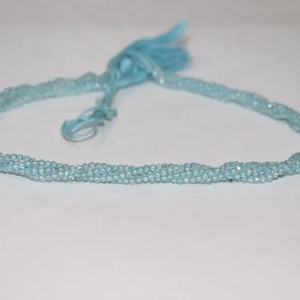 Cuentas Rondelle facetadas de Aguamarina azul, 2,25mm, 13 pulgadas, hilo de Aguamarina cortado a máquina Natural para la fabricación de joyas - Product Image 1