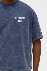 T-shirt vintage oversize pour homme en coton 100% lourd 280 g/m², personnalisable avec logo, écologique, séchage rapide, respirant - Product Image 2