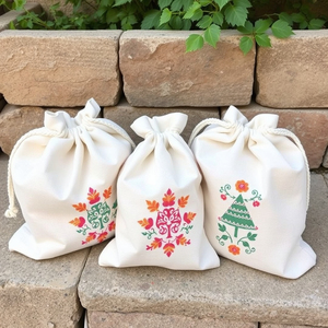 Custom Printed <b>Drawstring</b> Potli <b>Bags</b> for <b>Small</b> Gifts Jewelry Storage Branding and Promotional Use - Product Image 4