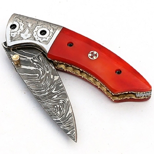 Couteau pliant de camping personnalisé, multifonctionnel, avec étui en cuir, à prix avantageux, couteaux pliants - Product Image 3