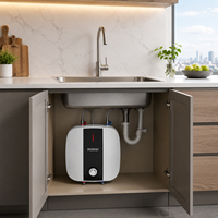 Chauffe-eau électrique sous-évier Rossi 6L, boîtier en plastique, réservoir intérieur en acier inoxydable, usage domestique