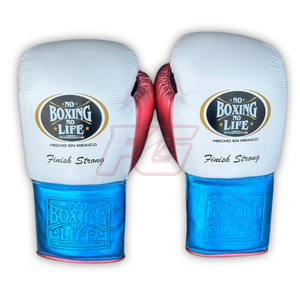 Custom <b>White</b> No Boxing No Life Boxing Gloves Pro Training Gear Premium Leather <b>Lace</b>-Up Closure Breathable Stretch Gloves - Product Image 6