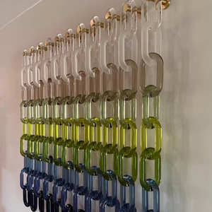 Eslabones de Cadena de Resina Estilo Art Deco, Regalo de Cumpleaños para Colgar Macetas, Soporte Decorativo de Pared o Techo con Color Degradado - Product Image 1