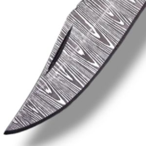 Couteaux pliants d'extérieur faits à la main avec lame en acier à motifs, manche ergonomique et étui en cuir pour le camping, la chasse et la randonnée - Product Image 6