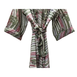Kimono Sari de seda Vintage para mujer, Vestido tipo kimono, albornoz, vestido largo ligero, ropa de verano, kimono surtido, cómodo - Product Image 5
