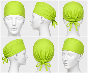 Professional Nursing <b>Scrub</b> Hats Cotton Breathable <b>Caps</b> with Sweatband Adjustable Elastic Fit Medical Surgical Hospital Work Hats - Product Image 1