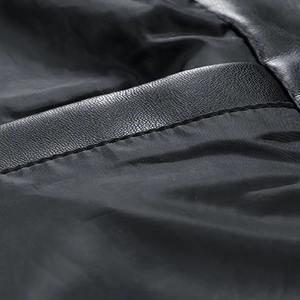 Veste en cuir de haute qualité, chaude et tendance pour l'hiver, veste en cuir lavé à fermeture éclair, coupe-vent, streetwear, pour homme et femme - Product Image 6