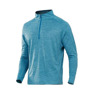 T-shirt de sport décontracté à manches longues pour homme, 100 % polyester, séchage rapide, évacuation de l'humidité, coupe ample, design uni, idéal pour la course à pied - Product Image 5