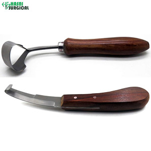 Cuchillo Quirúrgico para Pezuñas, Doble Filo, Forma Ovalada, de Acero Inoxidable Veterinario - Product Image 1