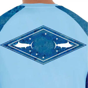 เสื้อตกปลาแขนยาวผู้ชายแบบกำหนดเองได้ ปรับแต่งได้ตามต้องการ ป้องกันแสงแดด UPF 50 ระบายอากาศได้ดี คอกลม - Product Image 4