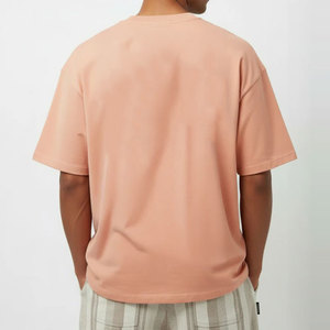T-shirt simple à manches courtes, longueur standard, couleur personnalisée, design respirant, séchage rapide, vêtement d'été tendance, léger, polyester/coton - Product Image 5