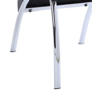 Solido grigio e cromato sedie da pranzo Set di 2 con comodo lato posteriore - Product Image 4