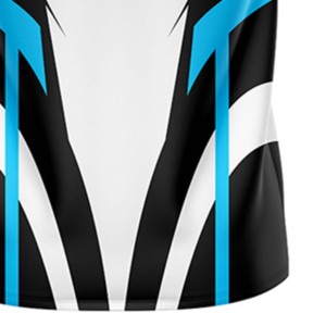 Maillot de football d'hiver personnalisé Reaper unisexe noir blanc bleu, impression sublimée, col rond, manches courtes, évacuation de l'humidité, coupe classique - Product Image 3