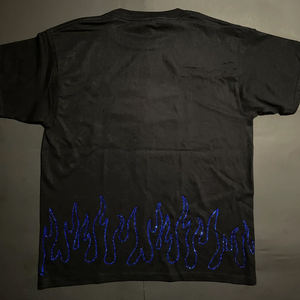 T-shirt pour homme avec strass, orné de cristaux, en coton, style streetwear, vêtements décontractés, fournisseur en gros OEM - Product Image 2