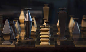Modern home decor collector <b>chess</b> <b>set</b> elegant <b>chess</b> <b>board</b> metallic <b>chess</b> pieces statement decor piece luxury gaming <b>set</b> abstract - Product Image 3