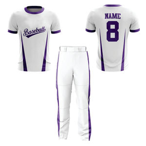 Comfortable Sports Wear New Crew Neck Baseball Uniform OEM ODM Crew Neck Baseball Uniform Team Matching Softball Jersey - Product Image 4