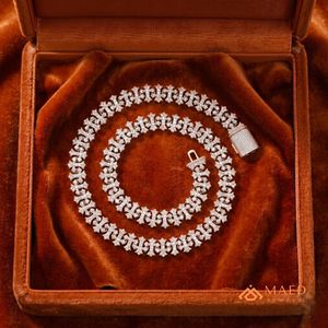 Rose Gold Plated Moissanite Necklace Hip Hop Party Fashion Jewelry <b>Cross</b> Link <b>Chain</b> Women Men Elegant Gift New York City Fine - Product Image 3