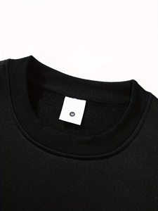 เสื้อสเวตเชิ้ตผู้ชายสุดหรู ผ้าฝ้าย 100% สำหรับฤดูหนาว คุณภาพสูง ดีไซน์เรียบง่าย ปรับแต่งได้ คอวีแบบรูดเชือก ทรงหลวม น้ำหนัก 250 กรัม ผลิตตามสั่ง - Product Image 5