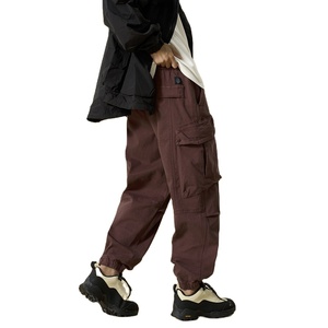 Unisex Cool 2025 Men's Autumn Cotton Cargo <b>Pants</b> Baggy Joggers with Big Pocket and Stylish Drawings Washed Solid Knee Length - Product Image 5