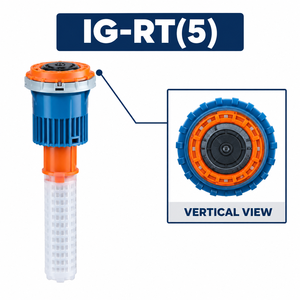 IG-RT 5 ป๊อปอัพสปริงเกลอร์ – สปริงเกลอร์รดน้ำแบบรัศมี 2–8 ม. พร้อมตัวกรองแบบถอดได้ เทคโนโลยีการให้น้ำแบบปริมาณน้อยและหลายลำดับน้ำ - Product Image 3