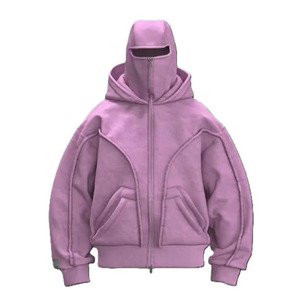 Sudadera con capucha y cremallera de forro polar para hombre, talla grande, color liso, corte regular, estilo urbano informal de otoño, tejida - Product Image 3