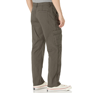 Men's Casual <b>Cargo</b> Pants Straight Leg Midweight Canvas Multiple Pockets Breathable Button Fly Autumn Wear - Product Image 6