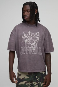 Camiseta oversize de corte holgado para hombre, hombros caídos, algodón grueso, estilo streetwear, fabricante de camisetas con logo personalizado - Product Image 2