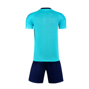 Conjunto de Camiseta de Fútbol Sublimada con Degradado Azul para Hombre, Manga Corta, Transpirable, Ajuste Atlético, Uniforme de Malla - Product Image 3