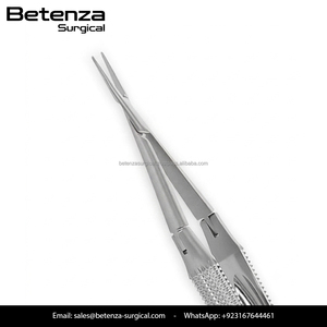 Porte-aiguilles micro à double action, poignée ronde, surface antidérapante diamantée, instrument de microchirurgie vasculaire et ORL - Product Image 3
