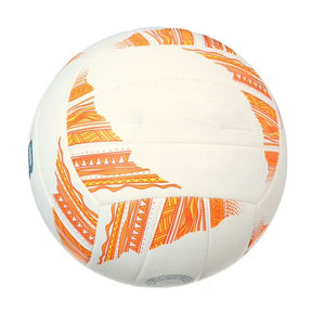 Ballon de football personnalisé en gros, imprimé, doux, blanc et orange, à motifs, pour activités intérieures et extérieures - Product Image 1