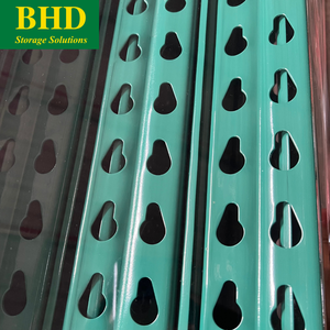 Powder Coating Heavy Duty Stainless Teardrop Pallet Rack Welded Upright Frame Corrosion Protection American Standard Made - Product Image 6