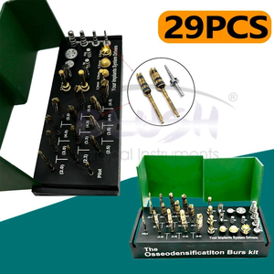 29 Pcs Set Steel Manual CE Certified Class I Dental Implant Drills Burs Kit Maxillary Sinus Lift Drills By <b>Blush</b> Surgical - Product Image 3