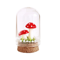 Maison de poupée Simulation Miniature Mini Forêt Magique Verre Gardien Champignons Modèle Décor Cadeau 1/12
