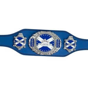 Diamond Championship Belt with Blue Leather and Silver Emblem Premium Quality Customizable Title Belt for Sports & Events - Product Image 5