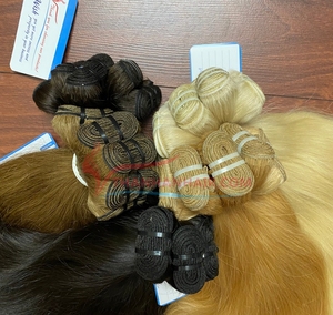 Extensions de cheveux naturels Thanh An vietnamiens à double trame, lisses, en cheveux humains bruts Remy, 100g, adaptées à toutes les couleurs, vente en gros - Product Image 4